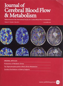 Journal of Cerebral Blood Flow & Metabolism cover, May 2013. Reproduced with permission.